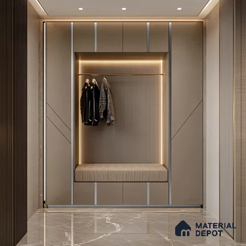 SS 304 U Inlay Profile Antique Matte Finish Edgeline PM 00292 AR | 10 ft (3 mtr) x 40 mm x 0.6 mm | Adhesive Type Installation | Suitable for Floor & Walls