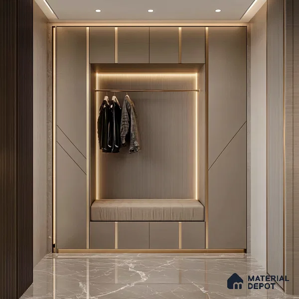 SS 304 U Inlay Profile Rose Gold Glossy Finish Edgeline PM 00292 U | 10 ft (3 mtr) x 40 mm x 0.6 mm | Adhesive Type Installation | Suitable for Floor & Walls