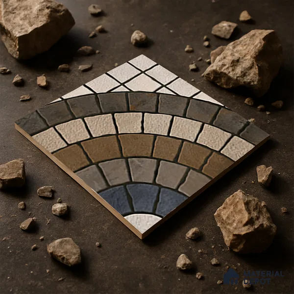 Parking Floor Tile TL 07579 Umber Echo | 16 x 16 inch | Anti Slip Matte Finish Heavy Duty Vitrified Tile - 12 mm | Suitable For High Traffic Areas, Terrace, Balcony | Pattern Alignment May Vary | 2-3 mm Spacer is Mandatory