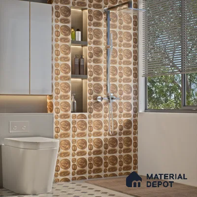Subway Wall Tile TL 04972 B Canto Piedra Pebble Canyon 8 x 8 inch Ceramic Matte Finish - 10 mm | Suitable for Highlighter Walls, Foyer, Bathroom, Kitchen Wall & Backsplashes (Sample)
