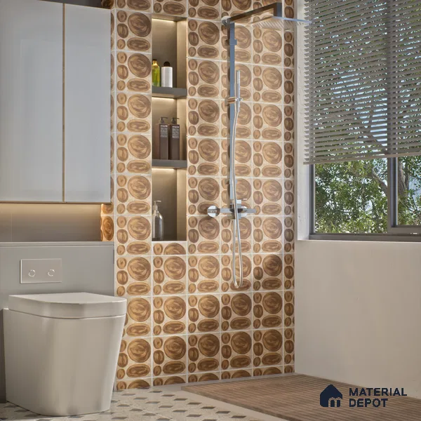 Subway Wall Tile TL 04972 B Canto Piedra Pebble Canyon 8 x 8 inch Ceramic Matte Finish - 10 mm | Suitable for Highlighter Walls, Foyer, Bathroom, Kitchen Wall & Backsplashes (Sample)
