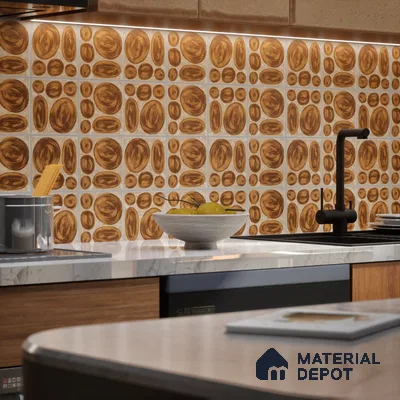 Subway Wall Tile TL 04972 B Canto Piedra Pebble Canyon 8 x 8 inch Ceramic Matte Finish - 10 mm | Suitable for Highlighter Walls, Foyer, Bathroom, Kitchen Wall & Backsplashes (Sample)