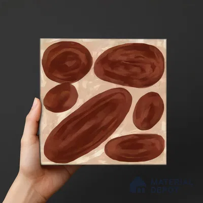 Subway Wall Tile TL 04972 C Canto Piedra Pebble Maroon 8 x 8 inch Ceramic Matte Finish - 10 mm | Suitable for Highlighter Walls, Foyer, Bathroom, Kitchen Wall & Backsplashes (Sample)