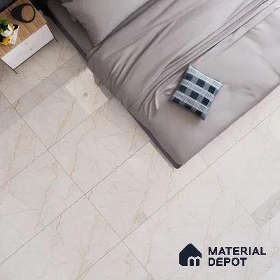 Marble Floor & Wall Tile TL 02209 Unction Cream 4 ft x 2 ft Glossy Finish Vitrified Tile - 9 mm (Random 5)