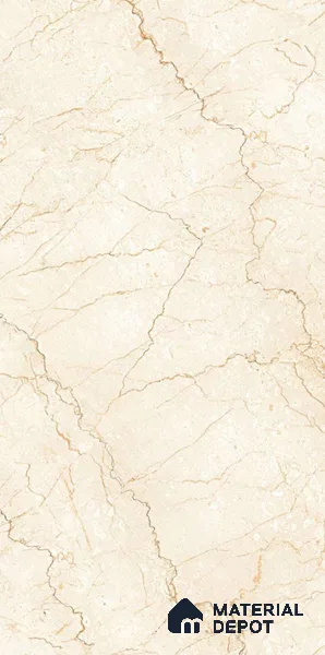 Marble Floor & Wall Tile TL 02209 Unction Cream 4 ft x 2 ft Glossy Finish Vitrified Tile - 9 mm (Random 5)