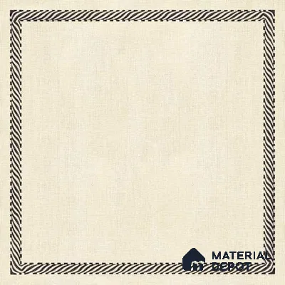 Handmade Third Fired Moroccan Wall Tile TL 13004 D Ivory Linen 300x300 mm Embossed Glue Matte Finish Ceramic Rajasthani Series Tile - 9 mm