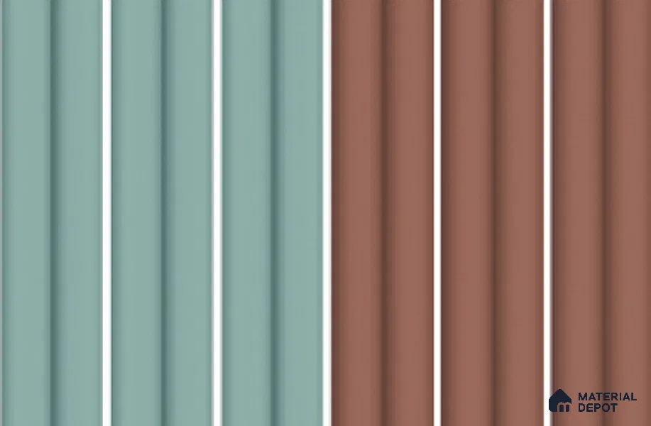 Subway Fluted Wall Tile TL 04961 B Piedra Caramel Oasis 12 x 3 inch Ceramic Matte Finish - 6.5 mm | Suitable for Highlighter Walls, Foyer, Bathroom, Kitchen Wall & Backsplashes (Sample)