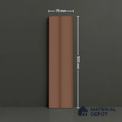 Subway Fluted Wall Tile TL 04961 B Piedra Caramel Oasis 12 x 3 inch Ceramic Matte Finish - 6.5 mm | Suitable for Highlighter Walls, Foyer, Bathroom, Kitchen Wall & Backsplashes (Sample)