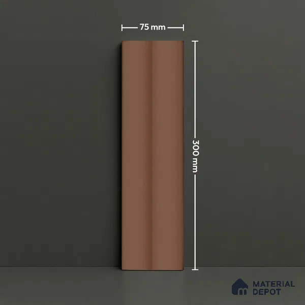 Subway Fluted Wall Tile TL 04961 B Piedra Caramel Oasis 12 x 3 inch Ceramic Matte Finish - 6.5 mm | Suitable for Highlighter Walls, Foyer, Bathroom, Kitchen Wall & Backsplashes (Sample)