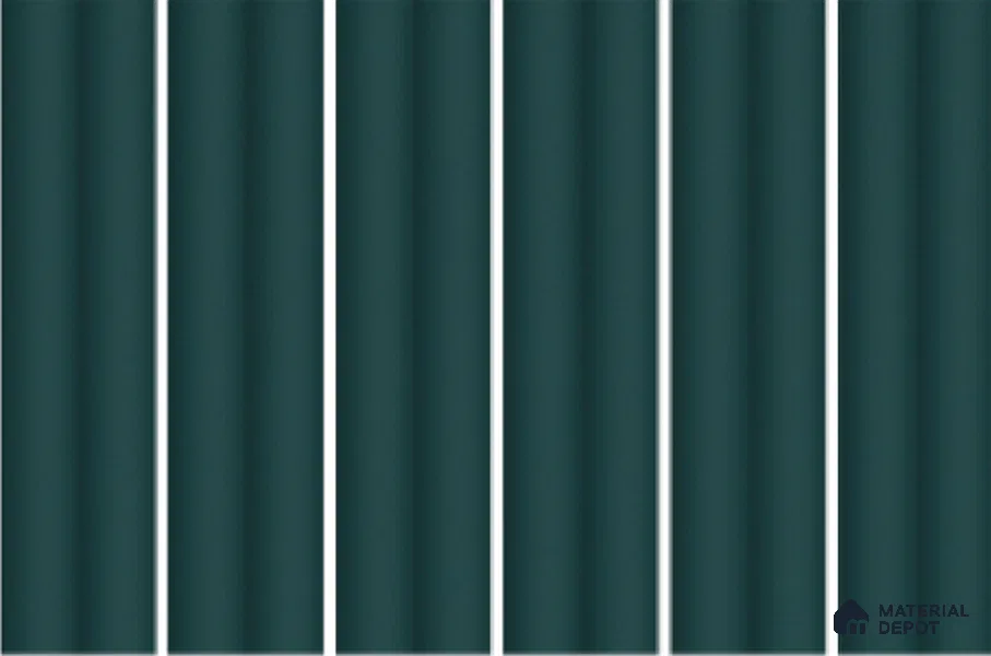 Subway Fluted Wall Tile TL 04961 C Piedra Tortora Green 12 x 3 inch Ceramic Matte Finish - 6.5 mm | Suitable for Highlighter Walls, Foyer, Bathroom, Kitchen Wall & Backsplashes
