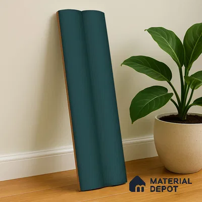 Subway Fluted Wall Tile TL 04961 C Piedra Tortora Green 12 x 3 inch Ceramic Matte Finish - 6.5 mm | Suitable for Highlighter Walls, Foyer, Bathroom, Kitchen Wall & Backsplashes