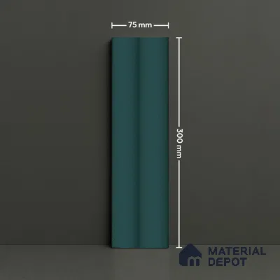Subway Fluted Wall Tile TL 04961 C Piedra Tortora Green 12 x 3 inch Ceramic Matte Finish - 6.5 mm | Suitable for Highlighter Walls, Foyer, Bathroom, Kitchen Wall & Backsplashes
