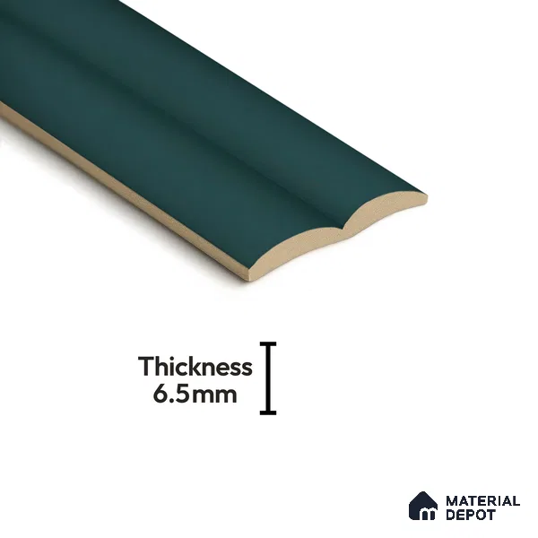 Subway Fluted Wall Tile TL 04961 C Piedra Tortora Green 12 x 3 inch Ceramic Matte Finish - 6.5 mm | Suitable for Highlighter Walls, Foyer, Bathroom, Kitchen Wall & Backsplashes
