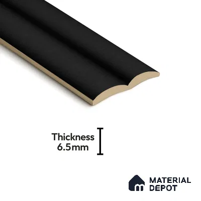 Subway Fluted Wall Tile TL 04961 D Piedra Black Knight 12 x 3 inch Ceramic Matte Finish - 6.5 mm | Suitable for Highlighter Walls, Foyer, Bathroom, Kitchen Wall & Backsplashes (Sample)