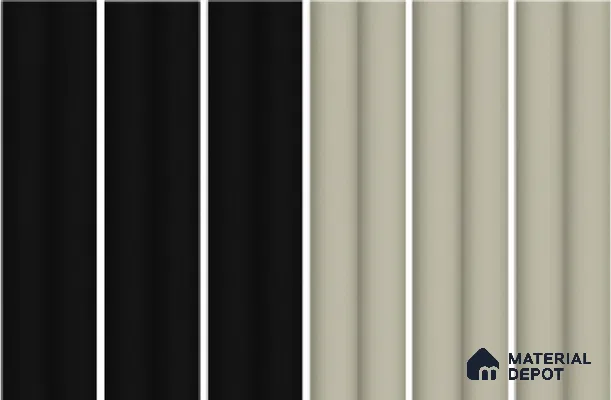 Subway Fluted Wall Tile TL 04961 E Piedra Seam Silver 12 x 3 inch Ceramic Matte Finish - 6.5 mm | Suitable for Highlighter Walls, Foyer, Bathroom, Kitchen Wall & Backsplashes