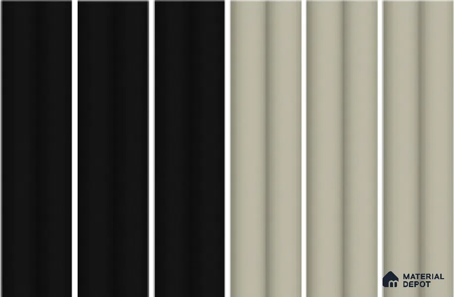 Subway Fluted Wall Tile TL 04961 E Piedra Seam Silver 12 x 3 inch Ceramic Matte Finish - 6.5 mm | Suitable for Highlighter Walls, Foyer, Bathroom, Kitchen Wall & Backsplashes