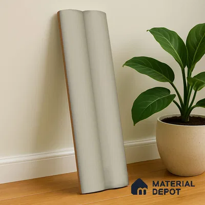 Subway Fluted Wall Tile TL 04961 E Piedra Seam Silver 12 x 3 inch Ceramic Matte Finish - 6.5 mm | Suitable for Highlighter Walls, Foyer, Bathroom, Kitchen Wall & Backsplashes