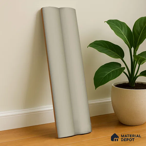 Subway Fluted Wall Tile TL 04961 E Piedra Seam Silver 12 x 3 inch Ceramic Matte Finish - 6.5 mm | Suitable for Highlighter Walls, Foyer, Bathroom, Kitchen Wall & Backsplashes