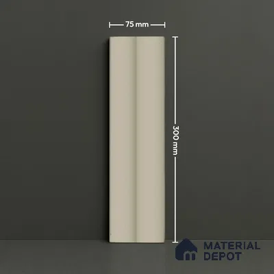 Subway Fluted Wall Tile TL 04961 E Piedra Seam Silver 12 x 3 inch Ceramic Matte Finish - 6.5 mm | Suitable for Highlighter Walls, Foyer, Bathroom, Kitchen Wall & Backsplashes