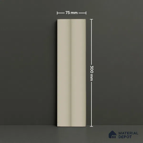 Subway Fluted Wall Tile TL 04961 E Piedra Seam Silver 12 x 3 inch Ceramic Matte Finish - 6.5 mm | Suitable for Highlighter Walls, Foyer, Bathroom, Kitchen Wall & Backsplashes