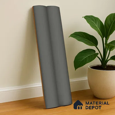 Subway Fluted Wall Tile TL 04961 F Piedra Shoadow Gris 12 x 3 inch Ceramic Matte Finish - 6.5 mm | Suitable for Highlighter Walls, Foyer, Bathroom, Kitchen Wall & Backsplashes (Sample)
