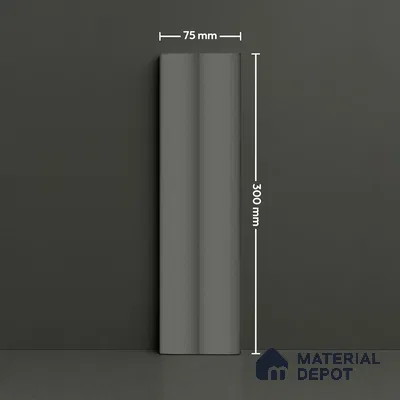 Subway Fluted Wall Tile TL 04961 F Piedra Shoadow Gris 12 x 3 inch Ceramic Matte Finish - 6.5 mm | Suitable for Highlighter Walls, Foyer, Bathroom, Kitchen Wall & Backsplashes (Sample)