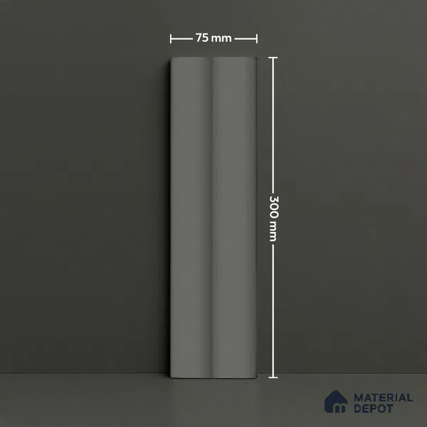 Subway Fluted Wall Tile TL 04961 F Piedra Shoadow Gris 12 x 3 inch Ceramic Matte Finish - 6.5 mm | Suitable for Highlighter Walls, Foyer, Bathroom, Kitchen Wall & Backsplashes (Sample)
