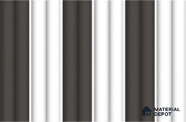 Subway Fluted Wall Tile TL 04961 G Piedra Glacier White 12 x 3 inch Ceramic Matte Finish - 6.5 mm | Suitable for Highlighter Walls, Foyer, Bathroom, Kitchen Wall & Backsplashes