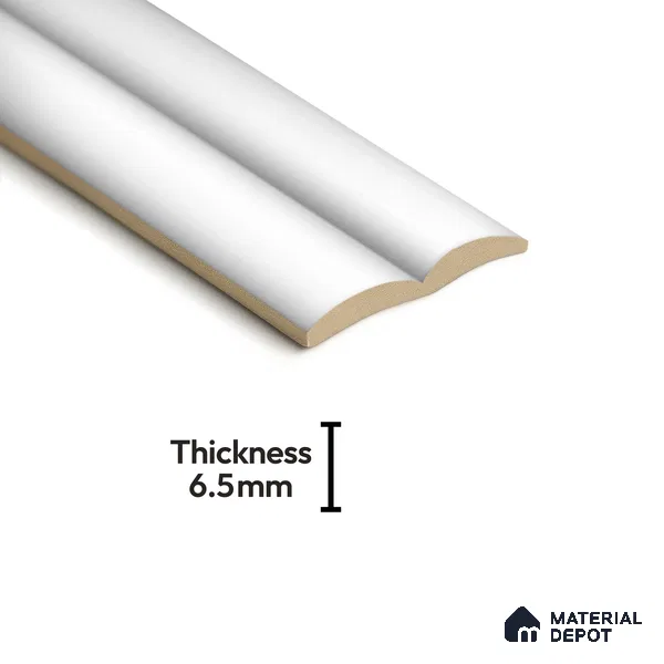 Subway Fluted Wall Tile TL 04961 G Piedra Glacier White 12 x 3 inch Ceramic Matte Finish - 6.5 mm | Suitable for Highlighter Walls, Foyer, Bathroom, Kitchen Wall & Backsplashes
