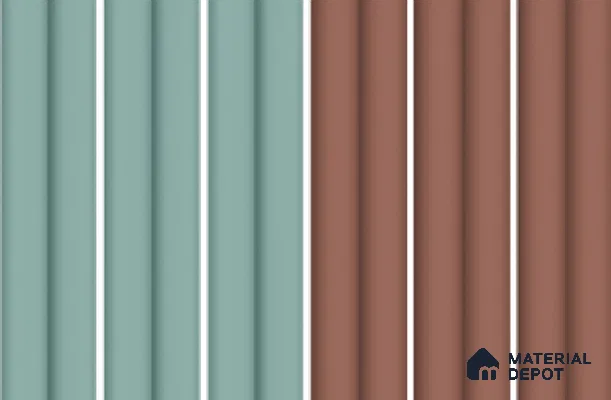 Subway Fluted Wall Tile TL 04961 Piedra Blue Bliss 12 x 3 inch Ceramic Matte Finish - 6.5 mm | Suitable for Highlighter Walls, Foyer, Bathroom, Kitchen Wall & Backsplashes (Sample)