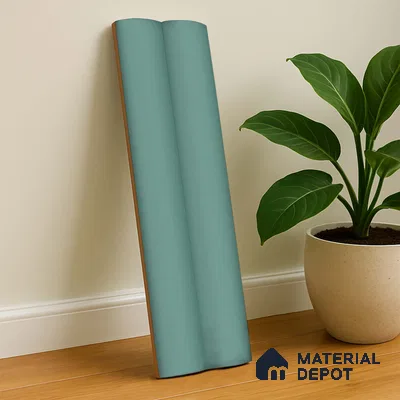 Subway Fluted Wall Tile TL 04961 Piedra Blue Bliss 12 x 3 inch Ceramic Matte Finish - 6.5 mm | Suitable for Highlighter Walls, Foyer, Bathroom, Kitchen Wall & Backsplashes (Sample)