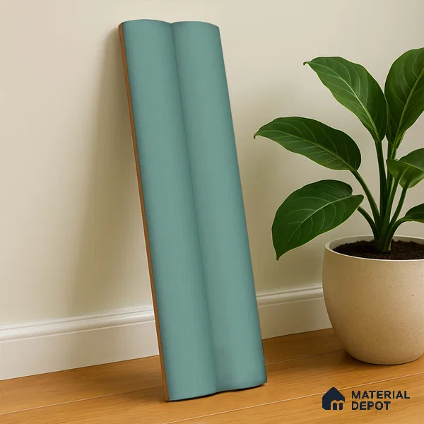 Subway Fluted Wall Tile TL 04961 Piedra Blue Bliss 12 x 3 inch Ceramic Matte Finish - 6.5 mm | Suitable for Highlighter Walls, Foyer, Bathroom, Kitchen Wall & Backsplashes (Sample)