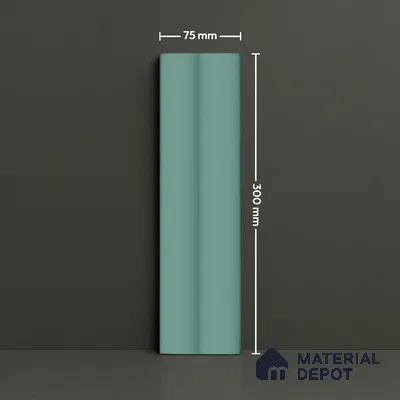Subway Fluted Wall Tile TL 04961 Piedra Blue Bliss 12 x 3 inch Ceramic Matte Finish - 6.5 mm | Suitable for Highlighter Walls, Foyer, Bathroom, Kitchen Wall & Backsplashes (Sample)
