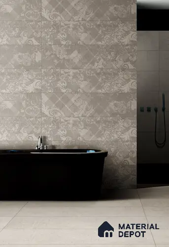 TL 01254 Urban Smoke Deco 1200x300 mm GVT Carving Matte Finish Abstract Look Tile - 9 mm