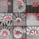 Handmade Third Fired Tumbled Tile TL 12983 D Graphite Sunburst 97x97 mm Glazed Matte Finish Embossed On Vitrified Mexican Series Tile - 11 mm | Custom Design & Individual Designs Available Image 01