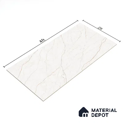Marble Floor & Wall Tile TL 05549 Ureca Beige 4 ft x 2 ft Matte Finish Vitrified Tile - 9 mm