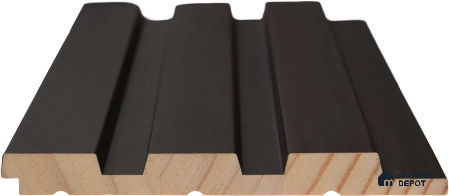 Walnut Brown Wooden Louver PN 02736 D 9.35 ft x 4.9 inch Charcoal Panel - 4.5 mm | Suitable for Feature Wall, TV Unit & Living Room | Width is Subjected to 5% Variation