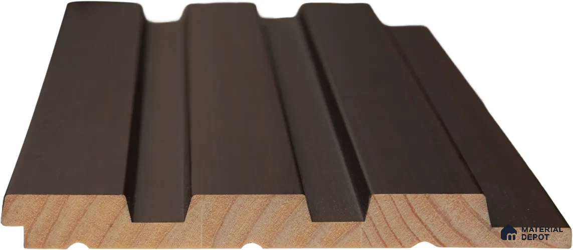 Espresso Brown Wooden Louver PN 02736 E 9.35 ft x 4.9 inch Charcoal Panel - 4.5 mm | Suitable for Feature Wall, TV Unit & Living Room | Width is Subjected to 5% Variation