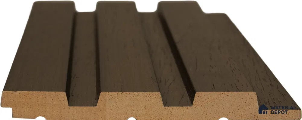 Chestnut Brown Wooden Louver PN 02736 F 9.35 ft x 4.9 inch Charcoal Panel - 4.5 mm | Suitable for Feature Wall, TV Unit & Living Room | Width is Subjected to 5% Variation