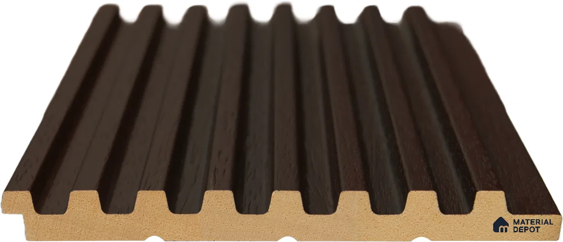 Espresso Brown Wooden Louver PN 02737 C 9.35 ft x 4.9 inch Charcoal Panel - 4.5 mm | Suitable for Feature Wall, TV Unit & Living Room | Width is Subjected to 5% Variation