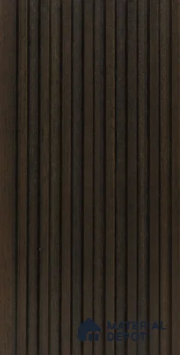 Dark Walnut Wooden Louver PN 02737 E 9.35 ft x 4.9 inch Charcoal Panel - 4.5 mm | Suitable for Feature Wall, TV Unit & Living Room | Width is Subjected to 5% Variation
