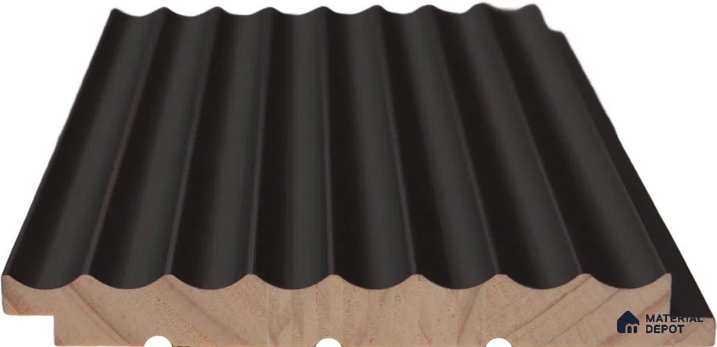 Ebony Brown Plain Colour Louver PN 02738 C 9.35 ft x 4.9 inch Charcoal Panel - 4.5 mm | Suitable for Feature Wall, TV Unit & Living Room | Width is Subjected to 5% Variation