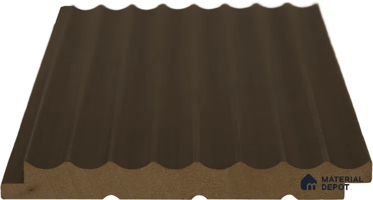 Mocha Brown Plain Colour Louver PN 02738 F 9.35 ft x 4.9 inch Charcoal Panel - 4.5 mm | Suitable for Feature Wall, TV Unit & Living Room | Width is Subjected to 5% Variation