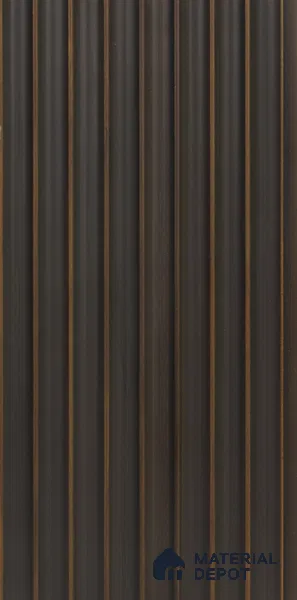 Smoked Brown Plain Colour Louver PN 02738 E 9.35 ft x 4.9 inch Charcoal Panel - 4.5 mm | Suitable for Feature Wall, TV Unit & Living Room | Width is Subjected to 5% Variation