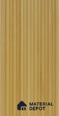 Golden Yellow Wooden Louver PN 02737 9.35 ft x 4.9 inch Charcoal Panel - 4.5 mm | Suitable for Feature Wall, TV Unit & Living Room | Width is Subjected to 5% Variation