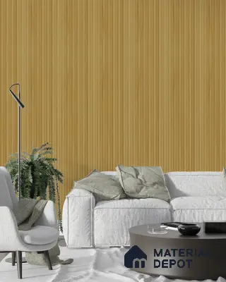 Golden Yellow Wooden Louver PN 02737 9.35 ft x 4.9 inch Charcoal Panel - 4.5 mm | Suitable for Feature Wall, TV Unit & Living Room | Width is Subjected to 5% Variation