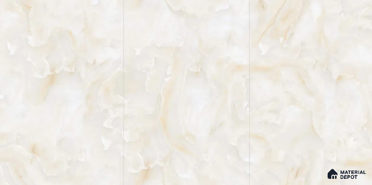 TL 00352 Vanilla Beige 6 ft x 4 ft Glossy Finish Endless Vitrified Wall & Floor Tile - 9 mm | Adhesive and Spacers Must be Used During Installation