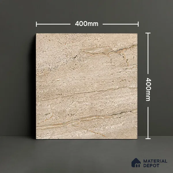 Parking Floor Tile TL 07573 Vanilla Haze | 16 x 16 inch | Anti Slip Matte Finish Heavy Duty Vitrified Tile - 12 mm | Suitable For High Traffic Areas, Terrace, Balcony | Pattern Alignment May Vary | 2-3 mm Spacer is Mandatory