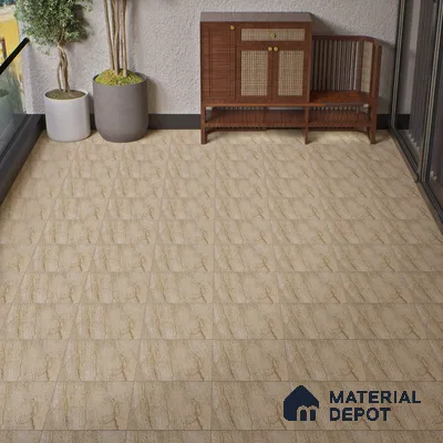 Parking Floor Tile TL 07573 Vanilla Haze | 16 x 16 inch | Anti Slip Matte Finish Heavy Duty Vitrified Tile - 12 mm | Suitable For High Traffic Areas, Terrace, Balcony | Pattern Alignment May Vary | 2-3 mm Spacer is Mandatory