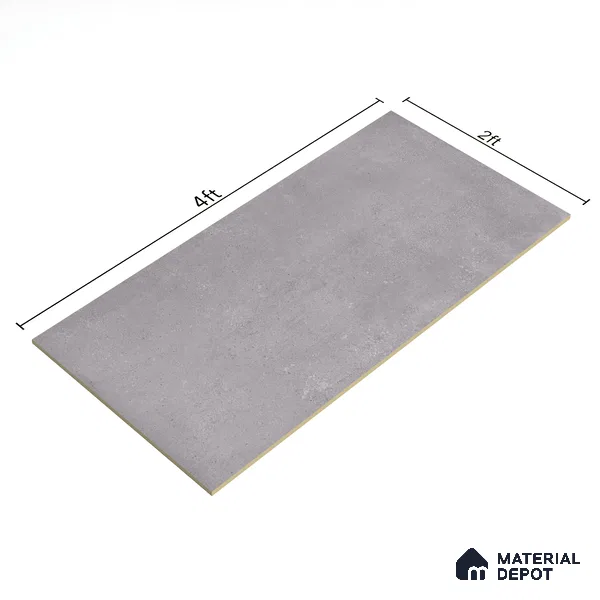 TL 05564 B Vartus Grey 4 ft x 2 ft Matte Finish Vitrified Tile - 9 mm